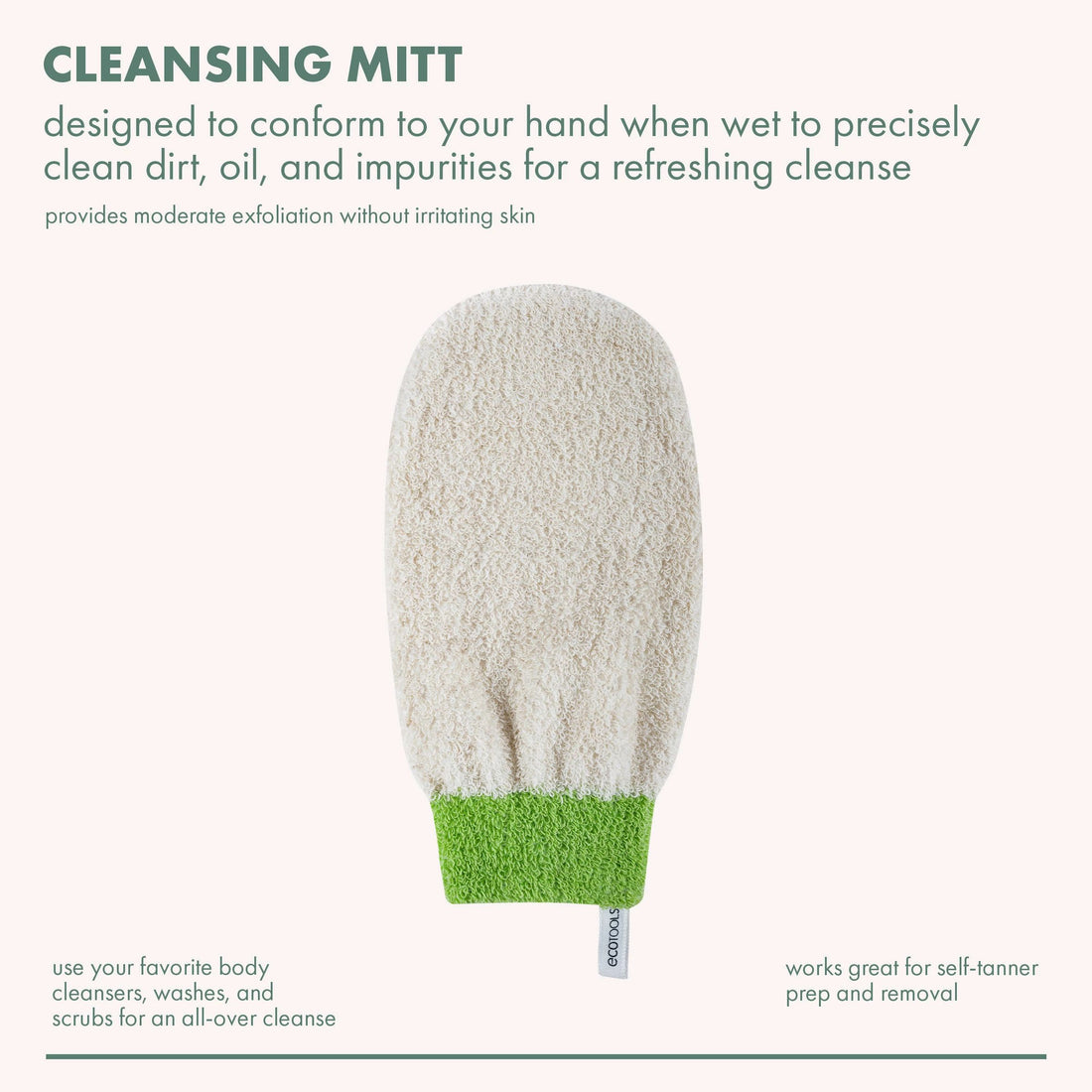 Bath & Shower Mitt, Green