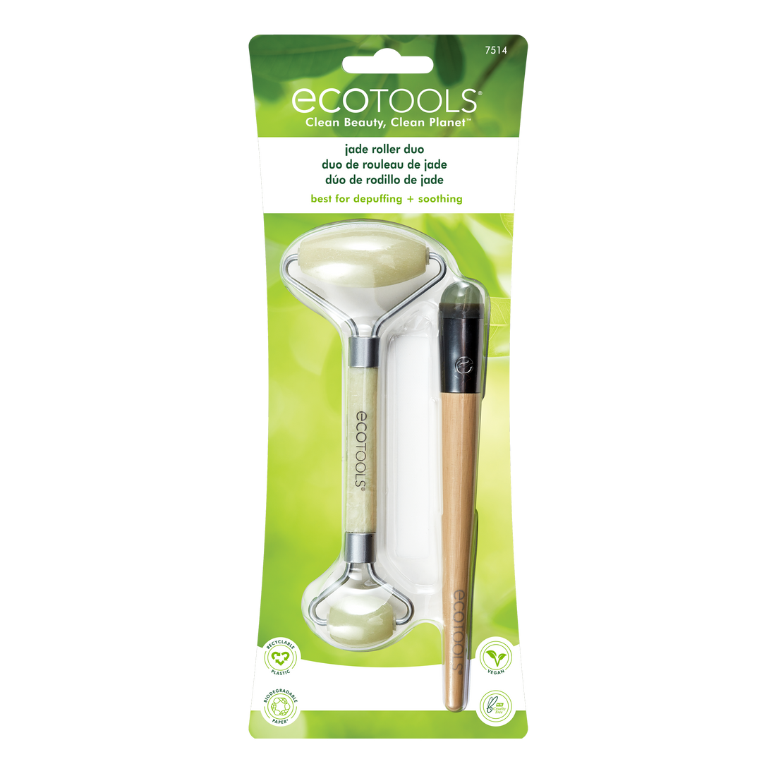 Jade Facial Roller and Eye Roller Duo