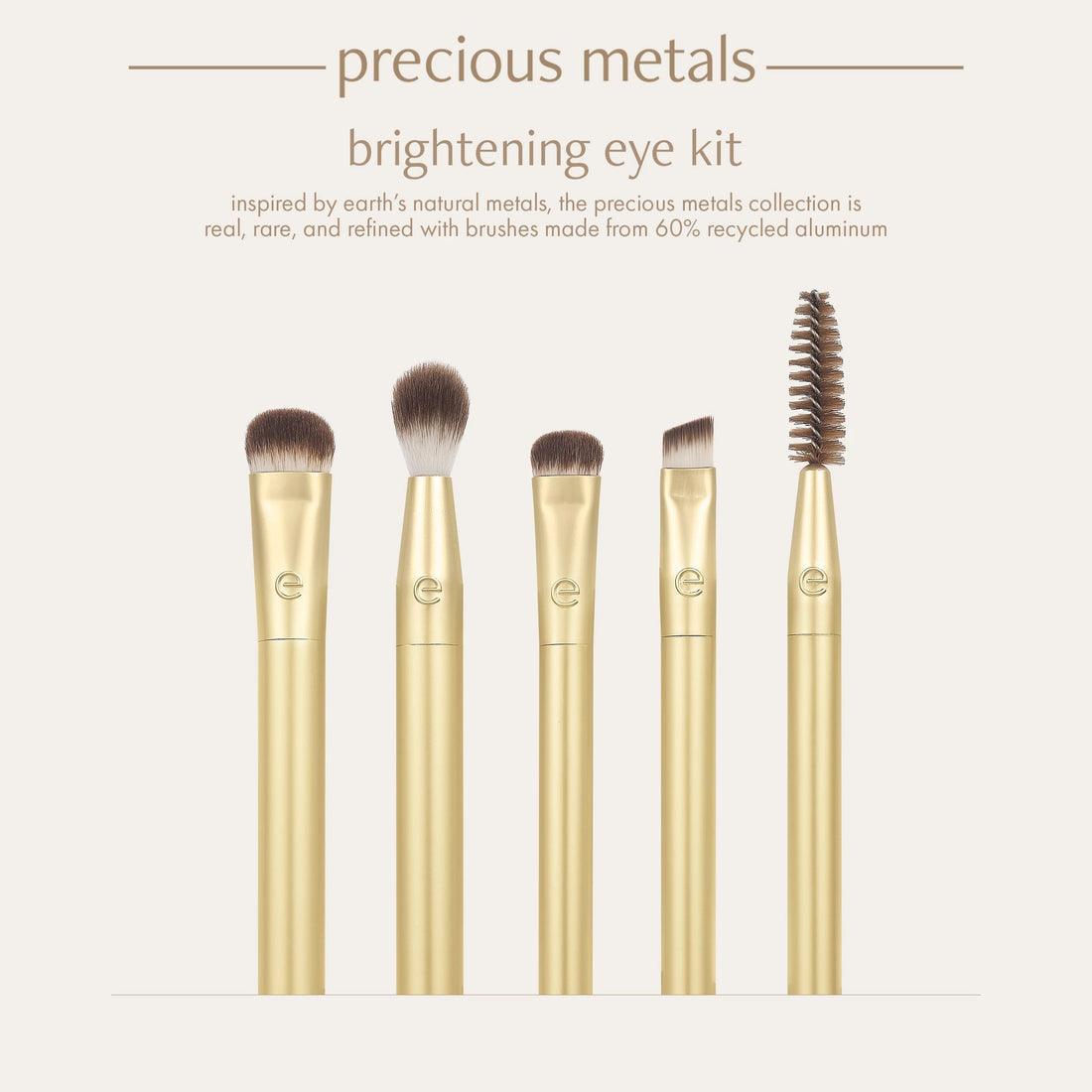 Precious Metals Brightening Eye Makeup Brush Set